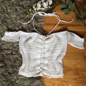 Crochet off the shoulder top